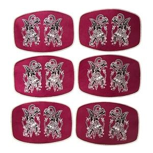 WAYANG Vintage Oval Placemats (set of 6) Indonesia Javanese Shadow Puppets